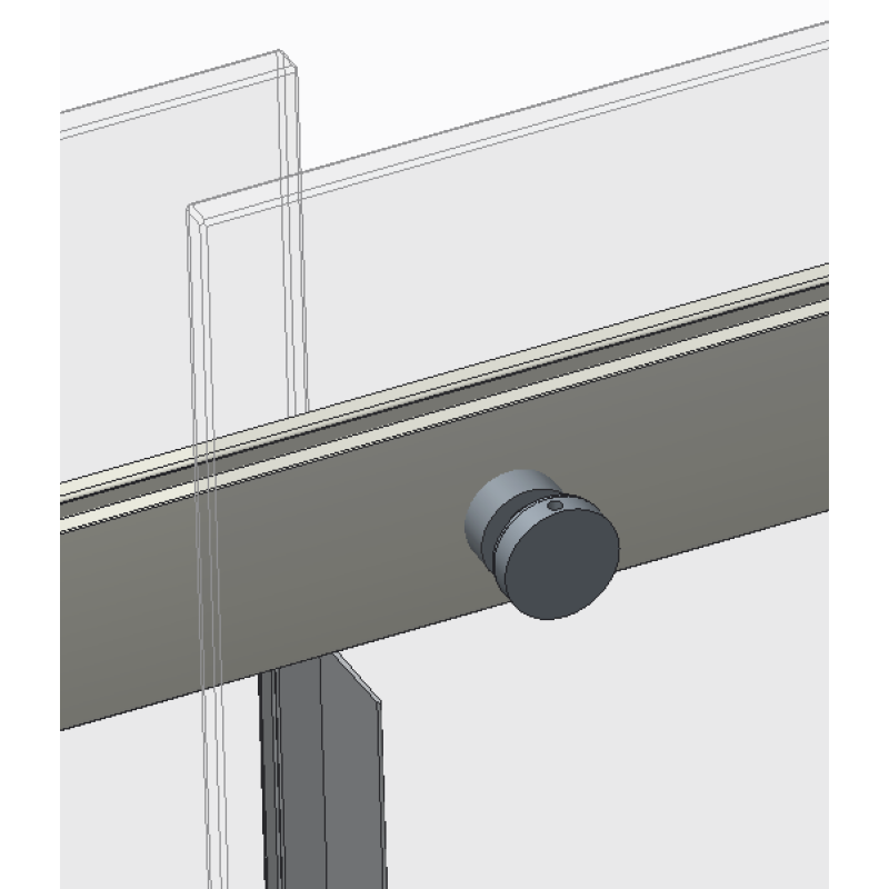 Двері в нішу Koer SR SD01-120x200-TR-01 прозоре скло Easy Clean 8мм, хром