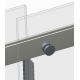 Двері в нішу Koer SR SD01-120x200-TR-01 прозоре скло Easy Clean 8мм, хром