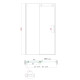 Двері в нішу Koer SR SD01-120x200-TR-01 прозоре скло Easy Clean 8мм, хром