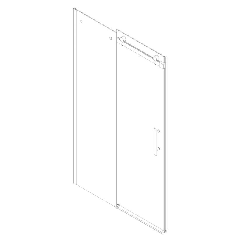 Двері в нішу Koer SR SD01-120x200-TR-01 прозоре скло Easy Clean 8мм, хром