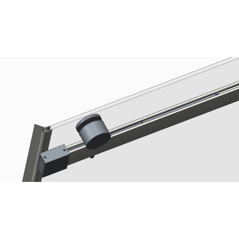 Двері в нішу Koer SR SD01-120x200-TR-01 прозоре скло Easy Clean 8мм, хром