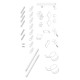 Двері в нішу Koer SR SD01-120x200-TR-01 прозоре скло Easy Clean 8мм, хром