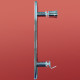 Двері в нішу Koer SR SD01-120x200-TR-01 прозоре скло Easy Clean 8мм, хром