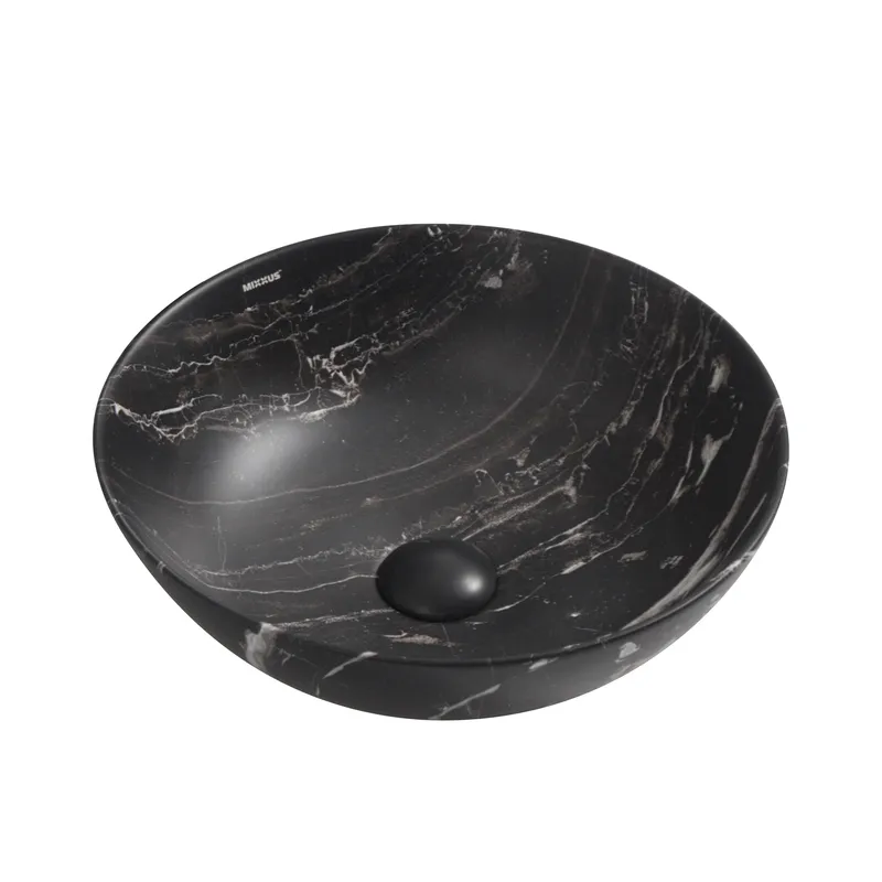 Раковина накладная Mixxus Premium ELLIPSE-0106 MARBLE 390х390х140mm
