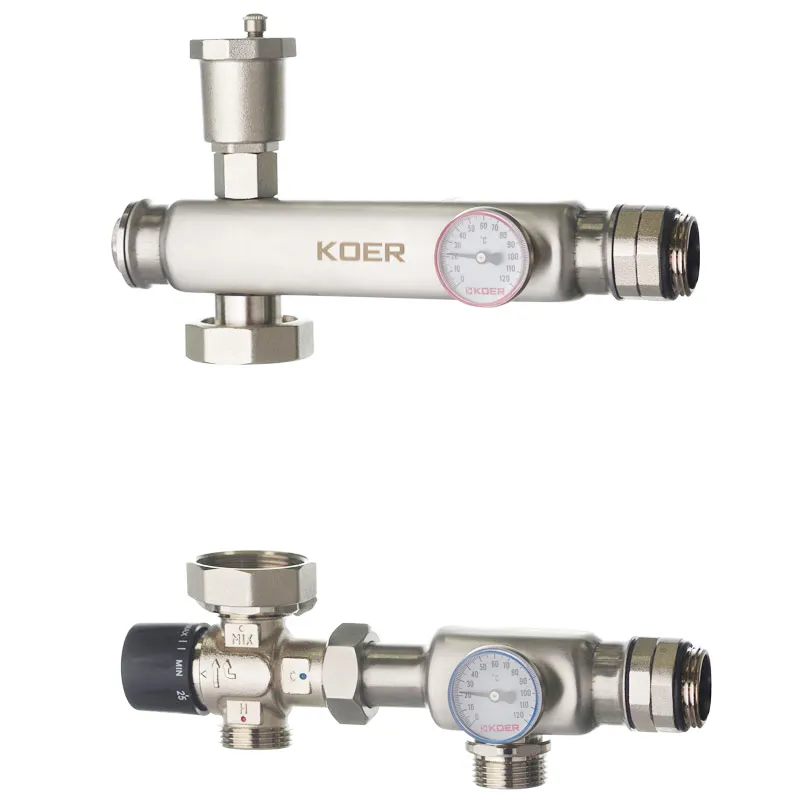 Смесительный узел Koer KR.S1023 (с термостатическим смесит. клапаном ) 1" НР SUS304
