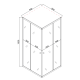 Душевая кабина без поддона Mixxus CUBIC SC01-90x90x185-TR GRAPHITE прозрачное стекло 4мм