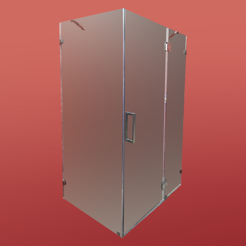 Бічна стінка для кабіни Koer SR SW04-90x200-TR-07 прозоре скло Easy Clean 10мм, графіт (KR53