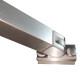 Бічна стінка для кабіни Koer SR SW04-90x200-TR-07 прозоре скло Easy Clean 10мм, графіт (KR53