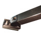 Бічна стінка для кабіни Koer SR SW04-90x200-TR-07 прозоре скло Easy Clean 10мм, графіт (KR53
