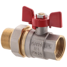 Кран с американкой 3/4" FERRO PL art. 400 (латунный шар)