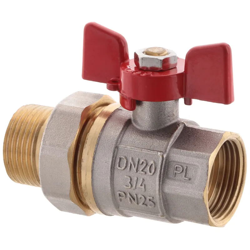 Кран с американкой 3/4" FERRO PL art. 400 (латунный шар)