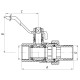 Кран с американкой 1-1/4" ручка РЫЧАГ (Koer KR.229)
