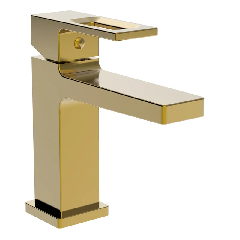 Смеситель для умывальника Haiba KANT 001 BRUSHED GOLD