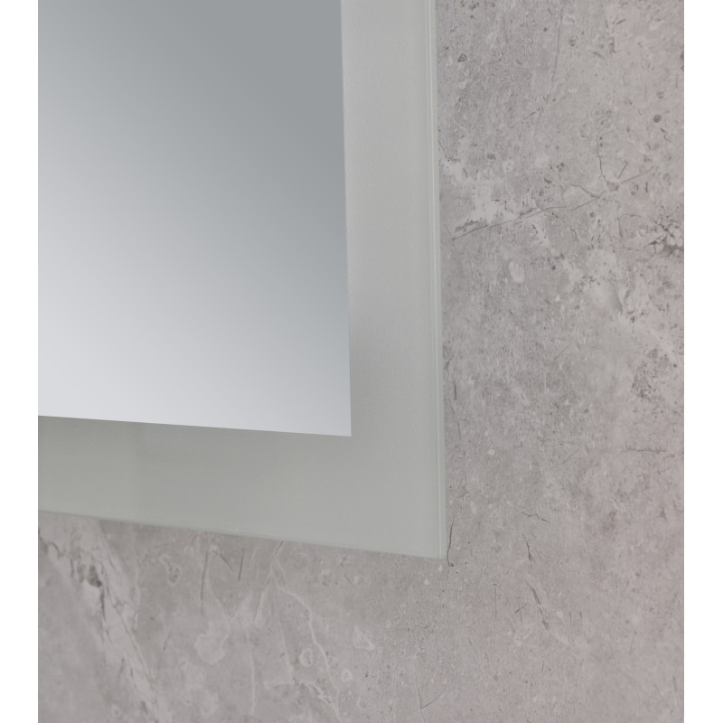 Зеркало Mixxus FLAT MR04-80x60 с LED Touch, Anti-fog, димером, регулировкой яркости, часами (MI6928