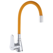 Смеситель для кухни Zerix SOP7 146 с оранжевым гибким изливом