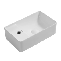 Раковина подвесная Mixxus Premium QUADRO-1201-R 430х265х135mm с отверстием под смеситель и переливо
