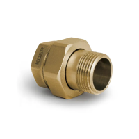 Сгон американка прямой, без никеля Koer KR.341.WN - 1/2"