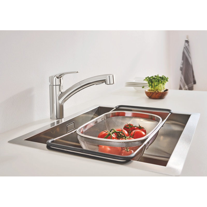 Смеситель для кухни с выдвижным изливом Grohe Eurosmart New