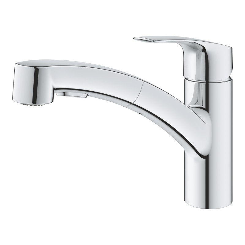 Смеситель для кухни с выдвижным изливом Grohe Eurosmart New