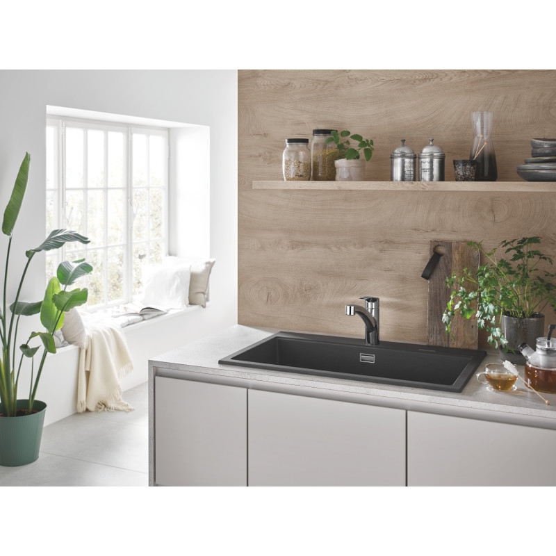 Смеситель для кухни с выдвижным изливом Grohe Eurosmart New