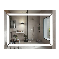 Зеркало Mixxus Light MR01-80x60 (часы, LED-подсветка, антизапотевание)