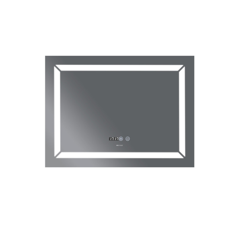 Зеркало Mixxus Light MR01-80x60 (часы, LED-подсветка, антизапотевание)