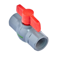 Кран шаровой Plamix PVF-3/4" FF PVC