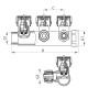 Коллектор вентильный с фитингом Koer KR.1121-3 3/4”x3 ways