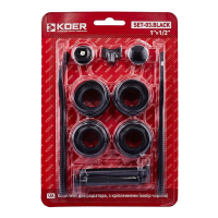 Комплект для радіатора Koer SET-03.Black 1/2" з кріпленнями (кол. чорний)