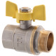 Кран шаровый FERRO PL 3/4" ГШБ газ art. 607 (латунный шар)
