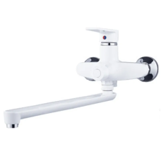 Смеситель для ванны PLAMIX OSCAR-006 EURO SET WHITE (со шлангом, лейкой и кронштейном)