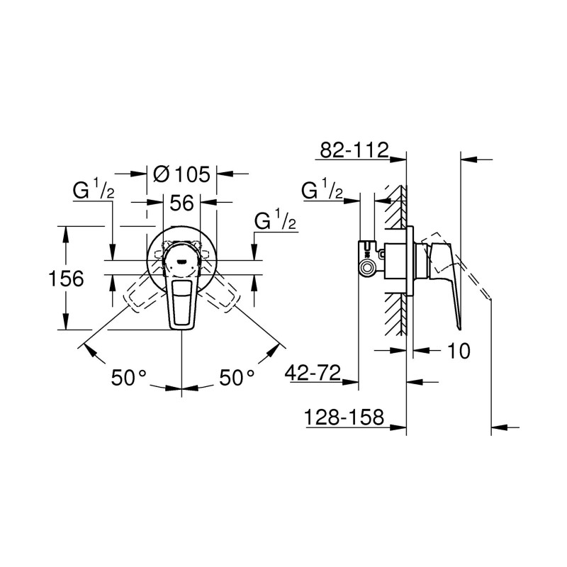 Набор для гигиен.душа Grohe BauLoop New