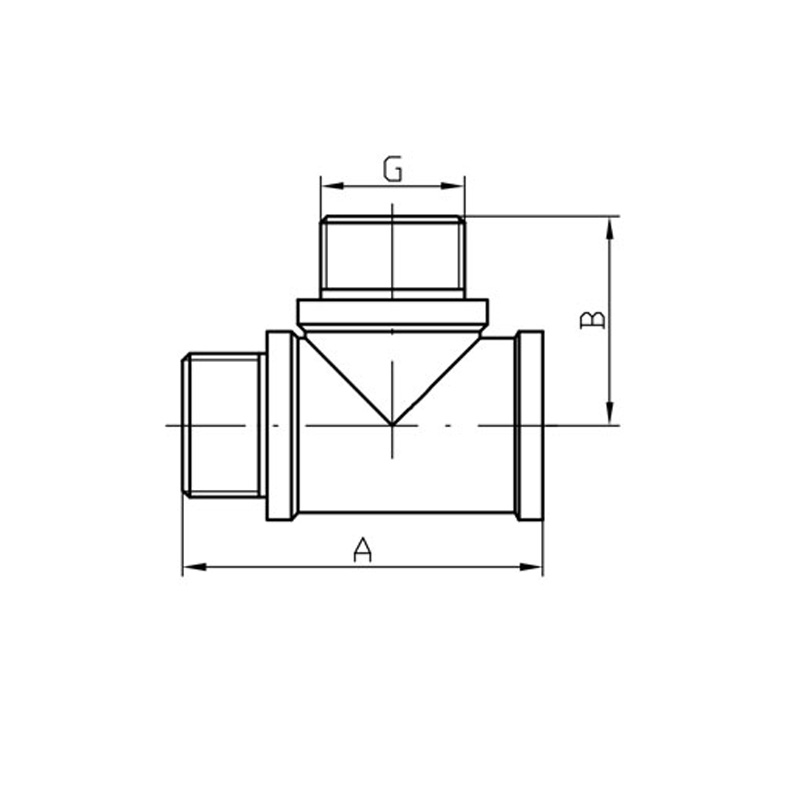 Тройник ВНН Koer KF.T06FMM.WN - 1/2'' (без никеля)