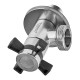 Кран для подключения сантехприборов Zerix VAL-10-1/2x3/4 из нерж.стали SUS304