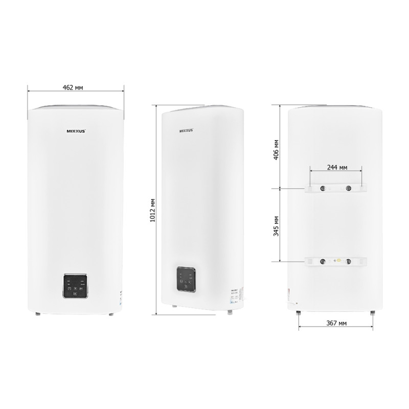 Водонагреватель "Плоский" MIXXUS EWH-10050 FLAT DRY накопительный 50 л, сухой тен 2 kW