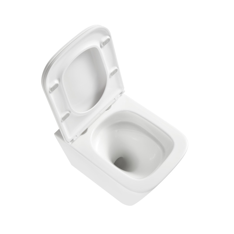 Подвесной унитаз Mixxus Premium Quadro-0301-T3 490x340x360mm, система смыва TORNADO 3.0
