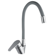 Смеситель для кухни Mixxus NEO-011 REFL.Gray с силиконовым изливом