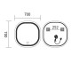 Зеркало Mixxus Premium DIVERSE MR16-70x70 (LED Touch, Anti-fog, димер (3-6,5kK))
