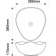 Раковина накладная Mixxus Premium WAVE-0103 MARBLE 380х380х170mm