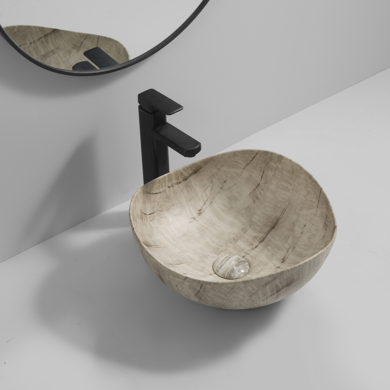 Раковина накладная Mixxus Premium WAVE-0103 MARBLE 380х380х170mm