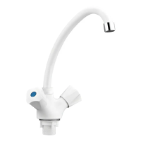 Смеситель для кухни Plamix Omega-271 White (с подводкой)