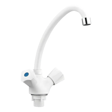 Смеситель для кухни Plamix Omega-271 White (с подводкой)
