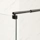 Душова перегородка Mixxus Premium FLAT SP02-90x200-TR Black Walk-In прозоре скло 8мм