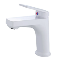 Смеситель для умывальника Plamix Lucas-001 SET White с подводом