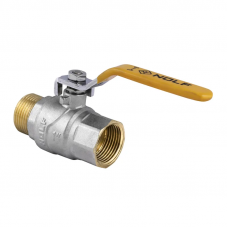 Кран кульовий Nolf NF.622 - 1" FM ГШВ YELLOW, ручка "важіль" жовта