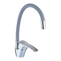 Смеситель для кухни Zerix YUB 279 Reflector Gray с серым гибким изливом