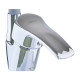 Смеситель для кухни Zerix YUB 279 Reflector Gray с серым гибким изливом