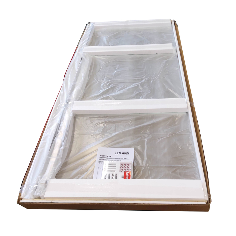 Душова перегородка Koer SR SP01-90x200-TR-01 Walk-In прозоре скло Easy Clean 8мм, хром (KR539)