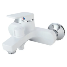 Смеситель для ванны Plamix Lucas-009 EURO SET White со шлангом, лейкой и кронштейном