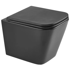 Унітаз підвісний Mixxus Premium QUADRO-0301-T3 BLACK 490х340х360мм, система змиву TORNADO 3.0 (MP65
